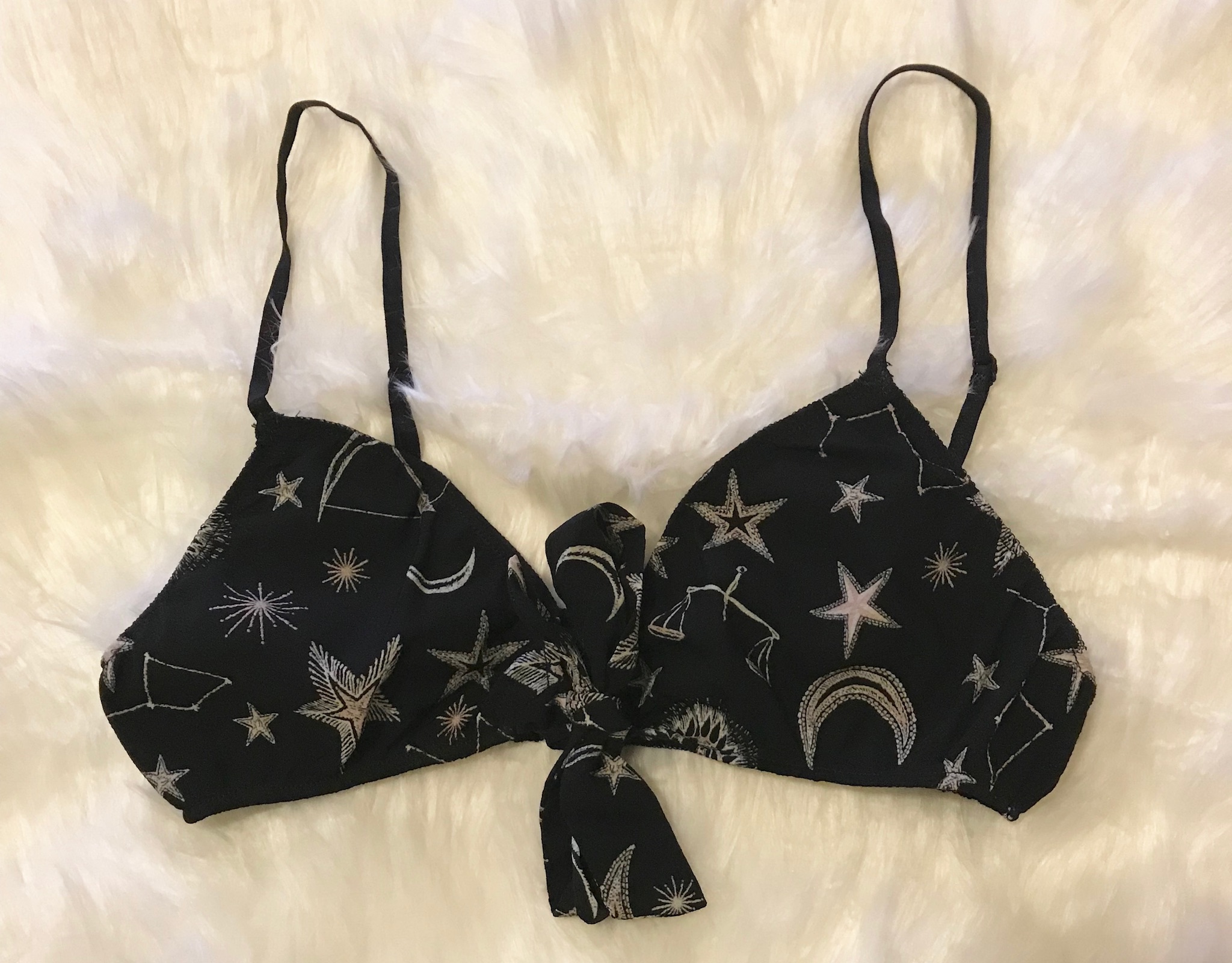 Only Hearts Seeing Stars Tie Front Bralette