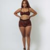 Kilo Brava Leopard Flocked Mesh Lady Shorts