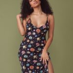 kilo brava sateen maxi slip in out of this world print
