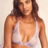 model wears the only hearts lilac coucou lola bralette