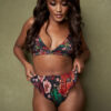 kilo brava sateen triangle bralette in dark floral print