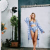 Kilo Brava Swimming Swans Short Robe - Image 2
