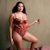Kilo Brava Ruby Wine Embroidered Underwire Bodysuit - Image 3