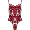 kilo brava ruby wine embroidered underwire bodysuit