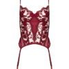 kilo brava ruby wine embroidered lace merrywidow with garters