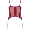 kilo brava ruby wine embroidered lace merrywidow with garters