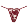 kilo brava ruby wine embroidered lace g-string panty