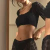 only hearts virginia embroidered pamela shorts in black