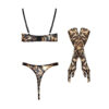 kilo brava ocelot mesh bralette and thong and gloves