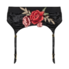 flatlay of kilo brava velvet rose garter belt