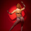 back view of the kilo brava ocelot mesh bralette and high leg thong