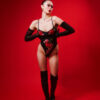 kilo brava rose applique underwire bodysuit
