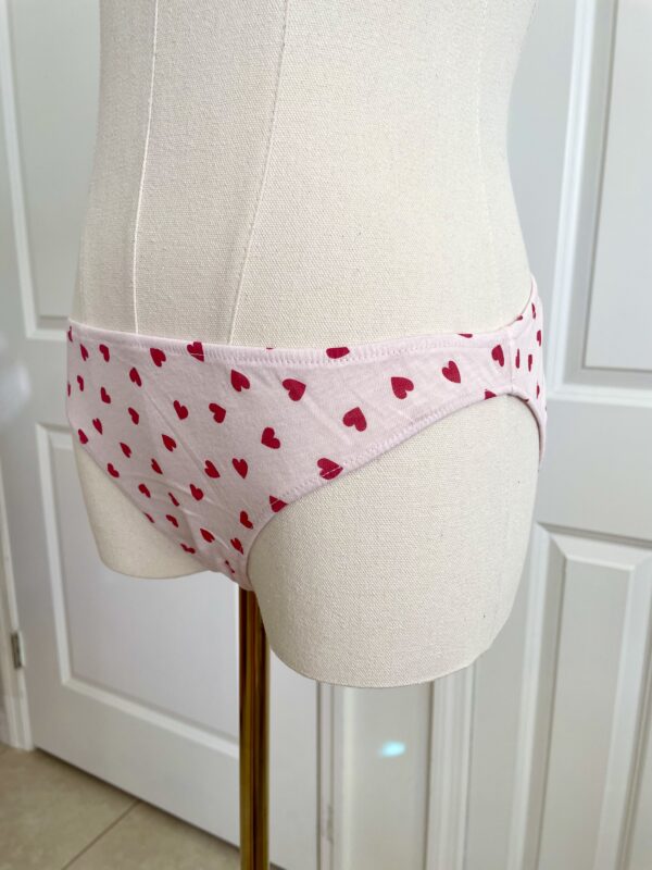 dress form featuring the only hearts organic cotton pink hearts french bikini