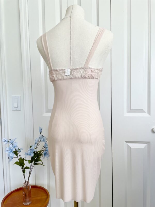 back view of the only hearts simone ruched boudoir slip (on mannequin)