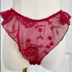 The Rosalia butterfly briefs by Only Hearts (front view on a mannequin dress form)