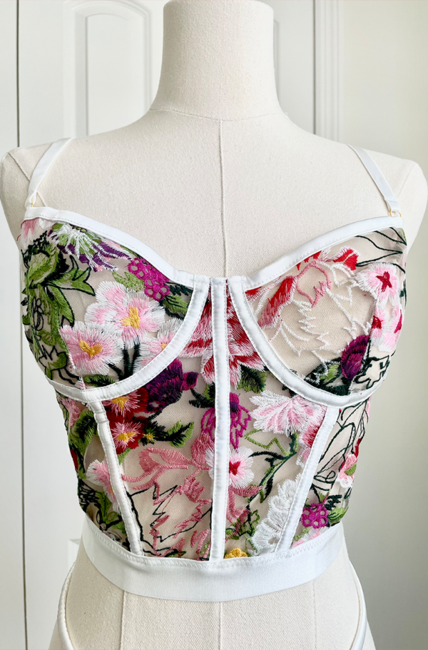 Kilo Brava Floral Embroidered Underwire Bustier - Image 2