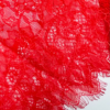 close up of the red lace used in the kilo brava eyelash teddy in red