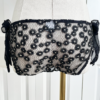 back view of the only hearts isabel embroidered black lace bikini brief