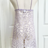 back view of the only hearts isabel embroidered cadeau chemise in lilac lace