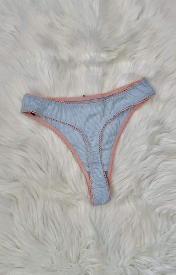 Kilo Brava High Leg Rib Thong - Powder Blue - Image 7