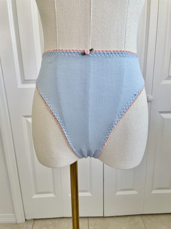 Kilo Brava High Leg Rib Thong - Powder Blue