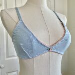 kilo brava triangle rib bralette in powder blue posed on a mannequin