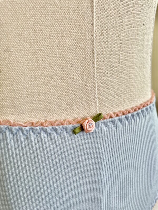Kilo Brava High Leg Rib Thong - Powder Blue - Image 3