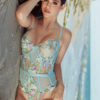 Kilo Brava Powder Blue Embroidery Underwire Bodysuit