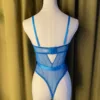 Kilo Brava Underwire Bodysuit in Hawaiian Blue Embroidery - Image 2