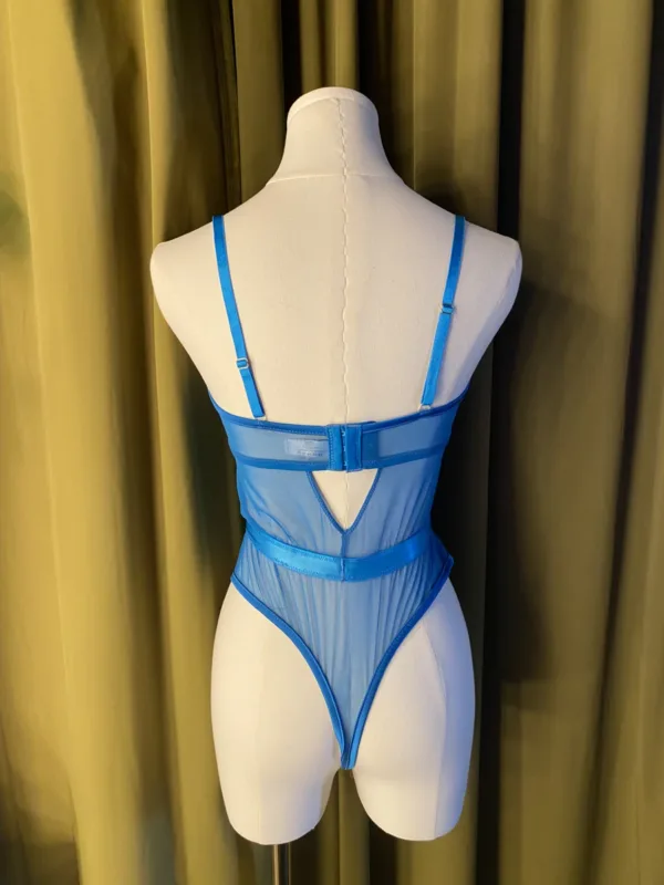 Kilo Brava Underwire Bodysuit in Hawaiian Blue Embroidery - Image 2