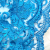 kilo brava blue embroidered lace - Hawaiian blue - fabric close up