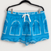 front view of kilo brava cotton pj shorts in resort palms print